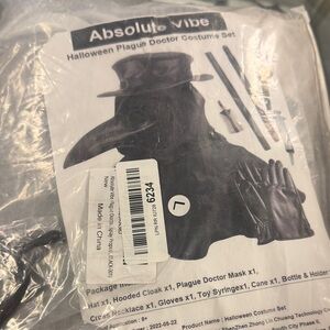 VR Plague Doctor Costume Set - Black